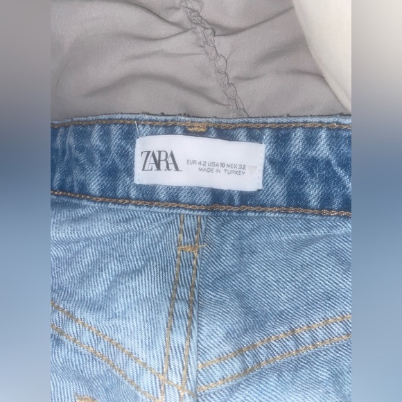 Zara Jeans Zara Wide Leg Full Length Ripped Jeanssize 3 Us 0 Poshmark